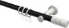 10204211-102932 Gardinenstange Metall 20 mm Ø PLATON - Zoena Schwarz / Weiß