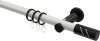 10204211-103229 Gardinenstange Metall 20 mm Ø PLATON - Zoena Weiß / Schwarz