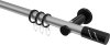 10204211-103329 Gardinenstange Metall 20 mm Ø PLATON - Zoena Silbergrau / Schwarz