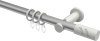 10204211-103332 Gardinenstange Metall 20 mm Ø PLATON - Zoena Silbergrau / Weiß