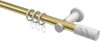 10204211-103832 Gardinenstange Metall 20 mm Ø PLATON - Zoena Messing-Optik / Weiß