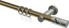 10204211-109539 Gardinenstange Metall 20 mm Ø PLATON - Zoena Messing Antik / Edelstahl-Optik