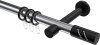10204225-101229 Gardinenstange Metall 20 mm Ø PRESTIGE - Zoena Chrom / Schwarz