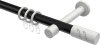 10204225-102932 Gardinenstange Metall 20 mm Ø PRESTIGE - Zoena Schwarz / Weiß