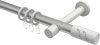 10204225-XX3332 Gardinenstange Metall 20 mm Ø PRESTIGE - Zoena Silbergrau / Weiß