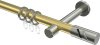 10204225-XX3839 Gardinenstange Messing-Optik / Edelstahl-Optik 20 mm Ø PRESTIGE - Zoena