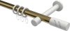 10204225-109532 Gardinenstange Metall 20 mm Ø PRESTIGE - Zoena Messing Antik / Weiß