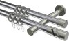 10204226-101239 Gardinenstange Metall 20 mm Ø 2-läufig PRESTIGE - Zoena Chrom / Edelstahl-Optik