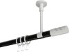 10204233-102932 Gardinenstange Metall 20 mm Ø SONETTE - Zoena Schwarz / Weiß