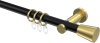 10204611-102938 Gardinenstange Metall 20 mm Ø PLATON - Sitra Schwarz / Messing-Optik