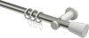 10204611-103932 Gardinenstange Metall 20 mm Ø PLATON - Sitra Edelstahl-Optik / Weiß