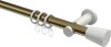 10204611-109532 Gardinenstange Metall 20 mm Ø PLATON - Sitra Messing Antik / Weiß