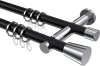 10204612-102912 Gardinenstange Metall 20 mm Ø 2-läufig PLATON - Sitra Schwarz / Chrom