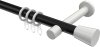 10204625-102932 Gardinenstange Metall 20 mm Ø PRESTIGE - Sitra Schwarz / Weiß
