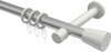 10204625-103332 Gardinenstange Metall 20 mm Ø PRESTIGE - Sitra Silbergrau / Weiß