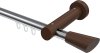 10210307-101219 Innenlauf Gardinenstange Aluminium / Holz 20 mm Ø TALENT - Bero Chrom / Nussbaum lackiert