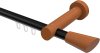 10210307-102922 Innenlauf Gardinenstange Aluminium / Holz 20 mm Ø TALENT - Bero Schwarz / Kirschbaum lackiert