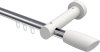 10210407-101232 Innenlauf Gardinenstange Aluminium / Holz 20 mm Ø TALENT - Etta Chrom / Weiß lackiert