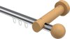 10211307-101230 Innenlauf Gardinenstange Aluminium / Holz 20 mm Ø TALENT - Luina Chrom / Buche lackiert