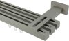 10212042-1055 Innenlauf Gardinenstange Aluminium / Metall eckig 20x20 mm 3-läufig QUADLINE (Multi) - Sono Satin-Silber