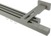 10212141-1055 Innenlauf Gardinenstange Aluminium / Metall eckig 20x20 mm 2-läufig QUADLINE (Multi) - Cubes Satin-Silber