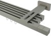 10212142-1055 Innenlauf Gardinenstange Aluminium / Metall eckig 20x20 mm 3-läufig QUADLINE (Multi) - Cubes Satin-Silber