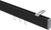 10212816-102812 Innenlauf Gardinenstange Deckenmontage Aluminium / Metall eckig 14x35 mm SMARTLINE (Universal) - Paxo Schwarz / Chrom