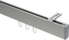 10212816-XX3912 Innenlauf Gardinenstange Deckenmontage Aluminium / Metall eckig 14x35 mm SMARTLINE (Universal) - Paxo Edelstahl-Optik / Chrom