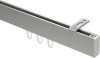 10212816-103932 Innenlauf Gardinenstange Deckenmontage Aluminium / Metall eckig 14x35 mm SMARTLINE (Universal) - Paxo Edelstahl-Optik / Weiß
