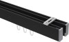 10212817-102812 Innenlauf Gardinenstange Deckenmontage Aluminium / Metall eckig 14x35 mm 2-läufig SMARTLINE (Universal) - Paxo Schwarz / Chrom