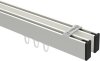 10212817-XX3228 Innenlauf Gardinenstange Deckenmontage Aluminium / Metall eckig 14x35 mm 2-läufig SMARTLINE (Universal) - Paxo Weiß / Schwarz