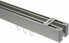 10212817-XX3912 Innenlauf Gardinenstange Deckenmontage Aluminium / Metall eckig 14x35 mm 2-läufig SMARTLINE (Universal) - Paxo Edelstahl-Optik / Chrom