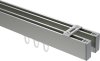 10212817-103912 Innenlauf Gardinenstange Deckenmontage Aluminium / Metall eckig 14x35 mm 2-läufig SMARTLINE (Universal) - Paxo Edelstahl-Optik / Chrom