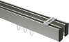 10212817-103928 Innenlauf Gardinenstange Deckenmontage Aluminium / Metall eckig 14x35 mm 2-läufig SMARTLINE (Universal) - Paxo Edelstahl-Optik / Schwarz