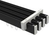 10212818-102832 Innenlauf Gardinenstange Deckenmontage Aluminium / Metall eckig 14x35 mm 4-läufig SMARTLINE - Paxo Schwarz / Weiß