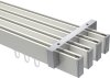 10212818-103212 Innenlauf Gardinenstange Deckenmontage Aluminium / Metall eckig 14x35 mm 4-läufig SMARTLINE - Paxo Weiß / Chrom