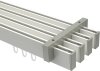 10212818-103239 Innenlauf Gardinenstange Deckenmontage Aluminium / Metall eckig 14x35 mm 4-läufig SMARTLINE - Paxo Weiß / Edelstahl-Optik