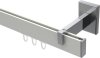 10212819-103212 Innenlauf Gardinenstange Aluminium / Metall eckig 14x35 mm SMARTLINE - Paxo Weiß / Chrom