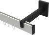 10212820-103228 Innenlauf Gardinenstange Aluminium / Metall eckig 14x35 mm SMARTLINE - Paxo Weiß / Schwarz (WA lang)