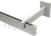 10212820-103932 Innenlauf Gardinenstange Aluminium / Metall eckig 14x35 mm SMARTLINE - Paxo Edelstahl-Optik / Weiß (WA lang)