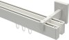 10212821-1032 Innenlauf Gardinenstange Aluminium / Metall eckig 14x35 mm 2-läufig SMARTLINE - Paxo Weiß
