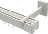 10212822-1032 Innenlauf Gardinenstange Aluminium / Metall eckig 14x35 mm 2-läufig SMARTLINE - Paxo Weiß (WA lang)