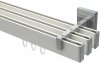 10212823-XX3212 Innenlauf Gardinenstange Aluminium / Metall eckig 14x35 mm 3-läufig SMARTLINE - Paxo Weiß / Chrom