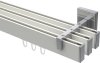 10212823-103212 Innenlauf Gardinenstange Aluminium / Metall eckig 14x35 mm 3-läufig SMARTLINE - Paxo Weiß / Chrom