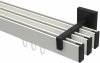 10212823-XX3228 Innenlauf Gardinenstange Aluminium / Metall eckig 14x35 mm 3-läufig SMARTLINE - Paxo Weiß / Schwarz
