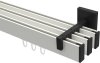 10212823-XX3228 Innenlauf Gardinenstange Aluminium / Metall eckig 14x35 mm 3-läufig SMARTLINE - Paxo Weiß / Schwarz