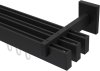 10212824-1028 Innenlauf Gardinenstange Aluminium / Metall eckig 14x35 mm 3-läufig SMARTLINE - Paxo Schwarz (WA lang)