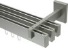 10212824-1039 Innenlauf Gardinenstange Edelstahl-Optik eckig 14x35 mm 3-läufig SMARTLINE - Paxo (WA lang)