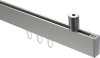 10212834-103912 Innenlauf Gardinenstange Deckenmontage Aluminium / Metall eckig 14x35 mm SONIUS - Paxo Edelstahl-Optik / Chrom