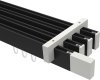 10212918-102832 Innenlauf Gardinenstange Deckenmontage Aluminium / Metall eckig 14x35 mm 4-läufig SMARTLINE - Lox Schwarz / Weiß